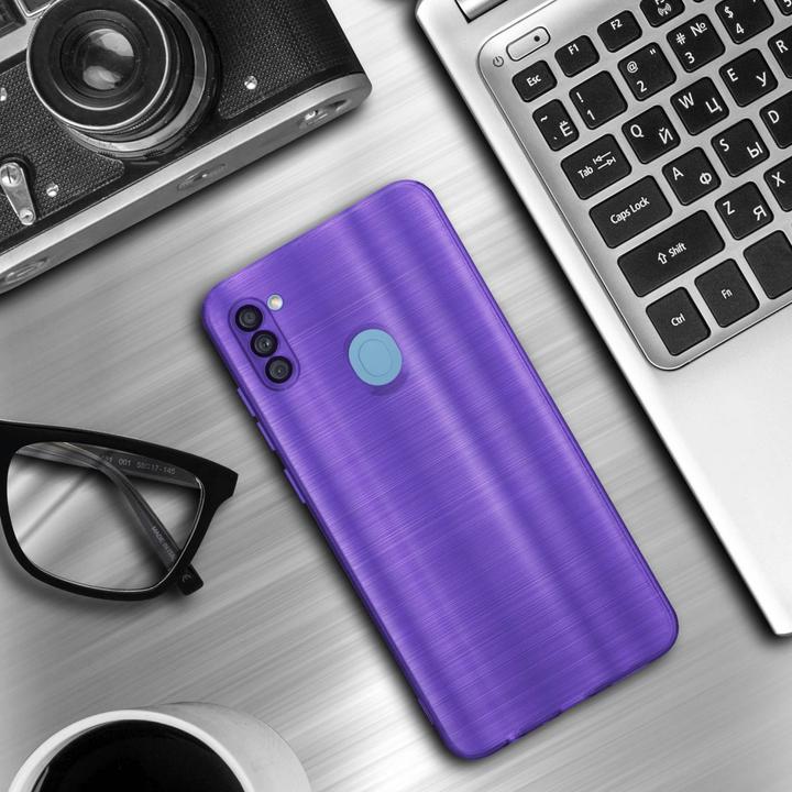 Image du produit Cadorabo Housse pour Samsung Galaxy A11 / M11 en TPU brossé Protection de l'appareil photo LM160 Style (Samsung Galaxy A11, Samsung Galaxy M11)