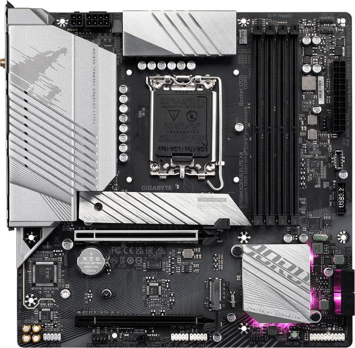 Actual product image Gigabyte B760M AORUS ELITE AX (LGA 1700, Intel B760 Express, mATX)