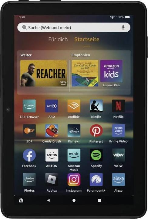 Amazon Fire HD 8 Tablet (2024) WiFi 32GB avec publicité noir B0CVDJ26VQ (WLAN uniquement, 8", 32 Go, Noir)