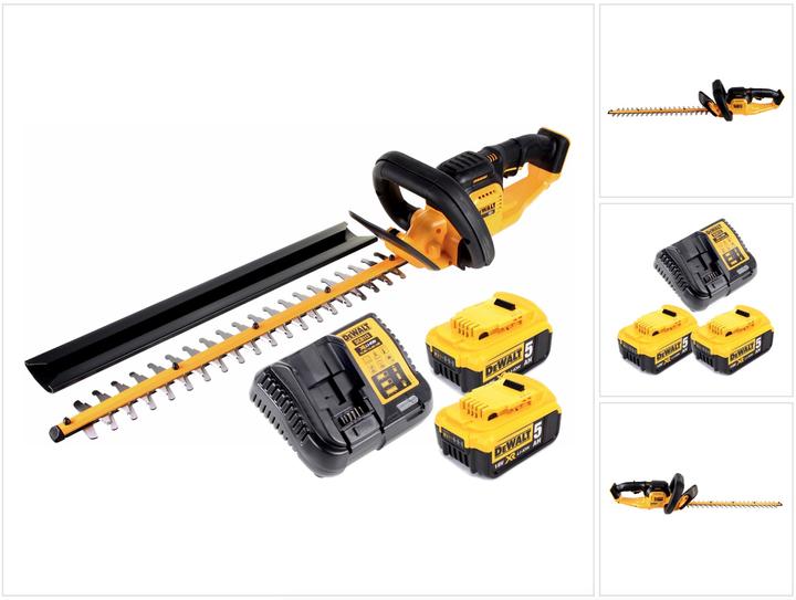 Image du produit DeWalt DCM 563 P2 Taille-haie sans fil 18V 55,8cm + 2x 5,0Ah batterie + chargeur (Taille-haies sans fil)