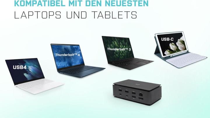 Produktbild i-tec Usb4dual4kdockpd (USB-C, 9 Ports)