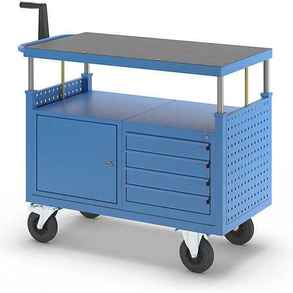 Produktbild eurokraft pro Montagewagen, höhenverstellbar (400 kg)