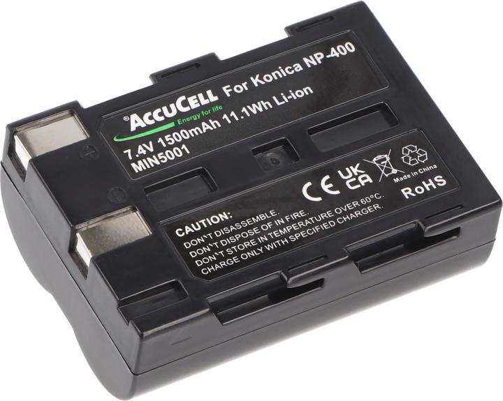 Actual product image AccuCell Akku passend für Konica Minolta NP-400, Dimage A1, A2 (Camera battery)