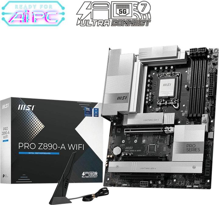 Actual product image MSI PRO Z890-A WIFI (LGA 1851, Intel Z890, ATX)