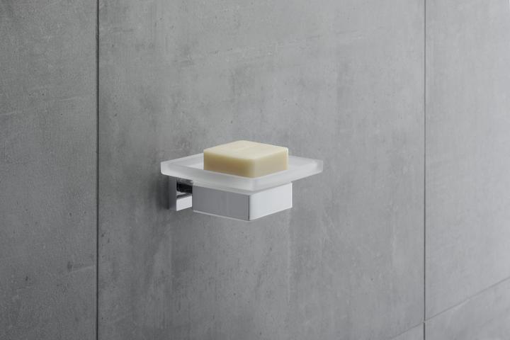 Actual product image Duravit Soap dish KARREE glass matt chrome