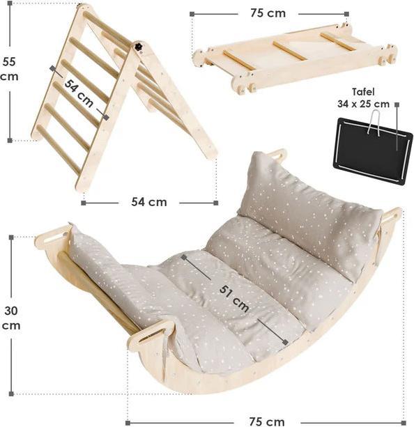 Immagine prodotto Juskys Kletterdreieck Movario Indoor-Klettergerüst
