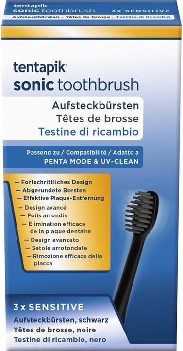Actual product image Tentapik Attachable brushes sensitive black 3 pcs (3 x)