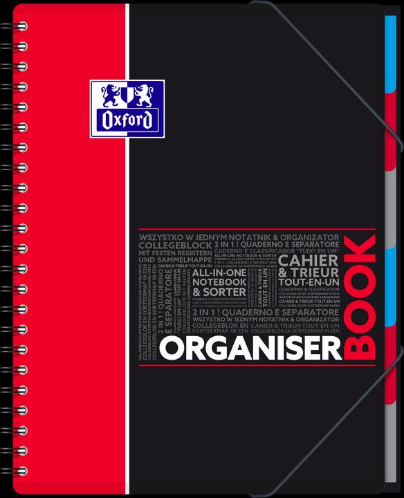 Actual product image Oxford Organiserbook (A4+, Checked, Hardcover)