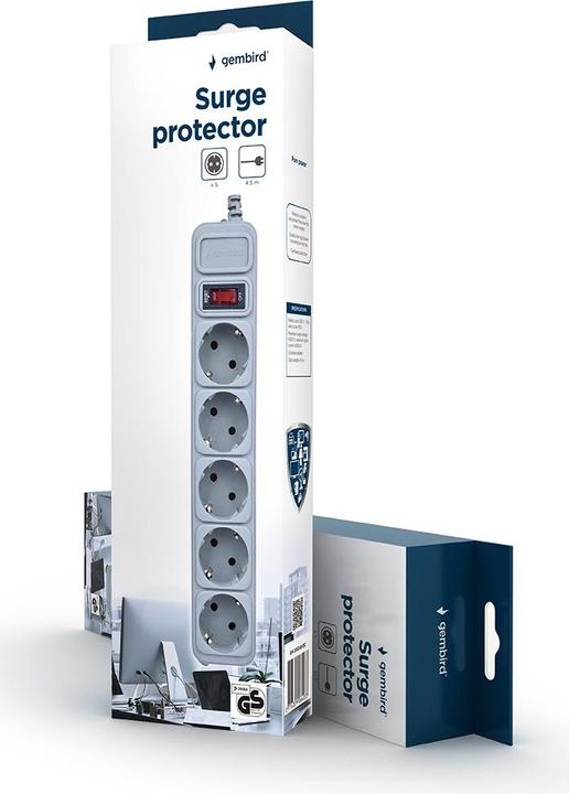 Produktbild Gembird SPG3-B-15C power extension 5 AC outlet(s) (5 x, 4.50 m)