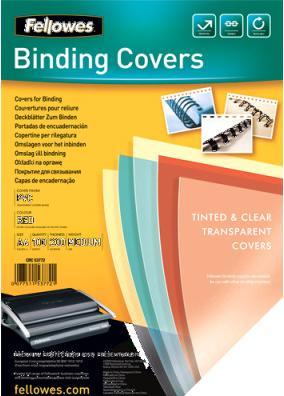 Image du produit Fellowes Feuille de couverture en PVC, rouge-transparent