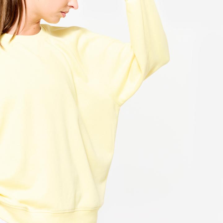 Image du produit Domyos Sweat de fitness en molleton femme, jaune (L)