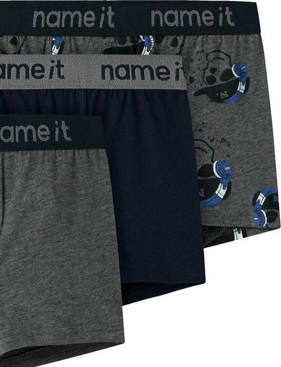Immagine prodotto Name it Nkmboxer 3p Dark Grey Mel Skull Noos (158, 164, confezione da 3)