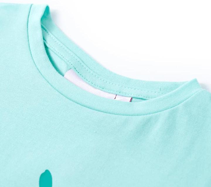 Immagine prodotto VidaXL Maglietta per bambini Verde menta chiaro 140,Materiale: 95 (140)