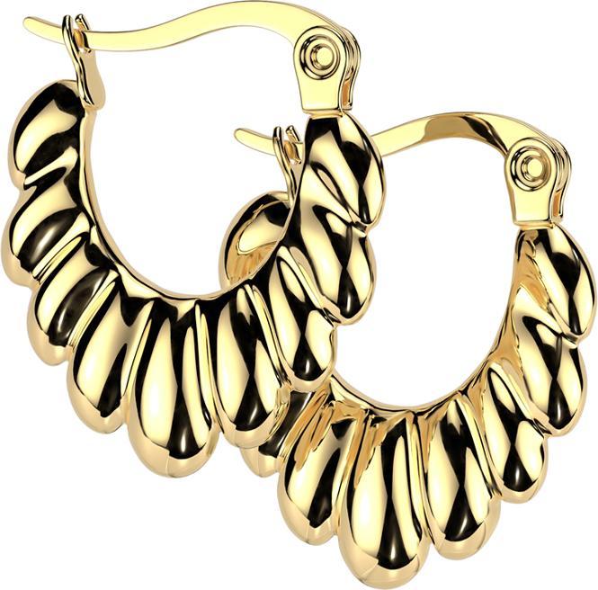 Star Piercing Ohrring vergoldet Tropfen (ohne Messing, Chirurgenstahl 316L)