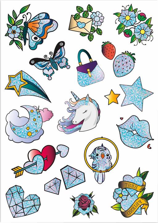 Actual product image Clementoni Crazy Chic - Urban Tattoo Glitter