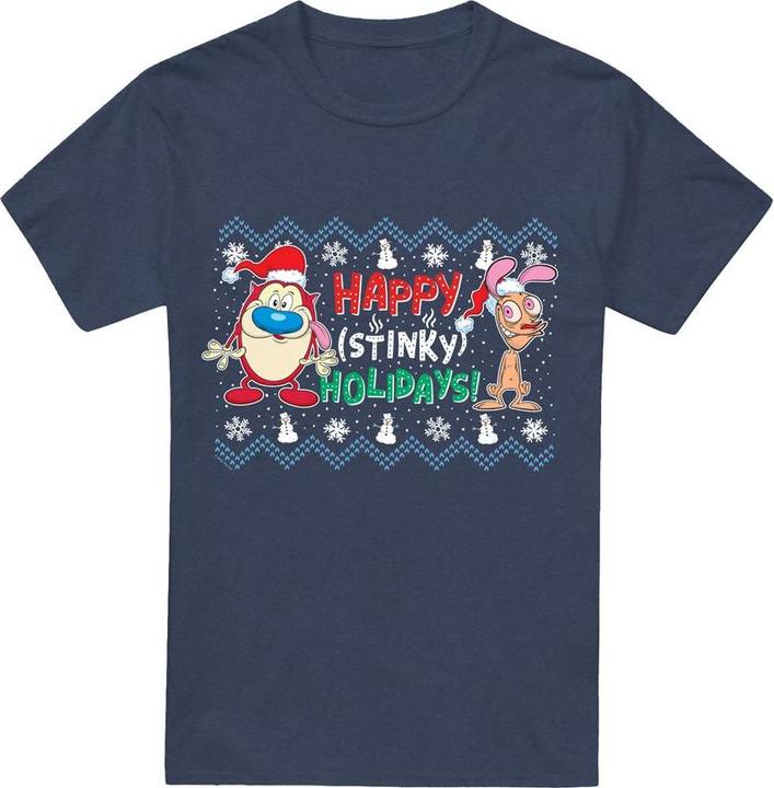 Ren & Stimpy Happy Stinky Holidays TShirt (3XL)