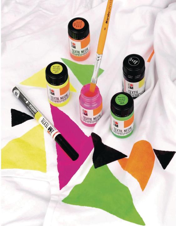 Productafbeelding Marabu Textielverf (Oranje, Geel, Groen, Roze, Zwart, 60 ml)