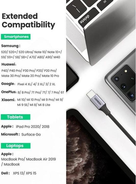 Produktbild Ugreen USB-C zu 3.5mm Buchse Adapter mit DAC Chip (USB Typ C, 3.5mm Klinke)