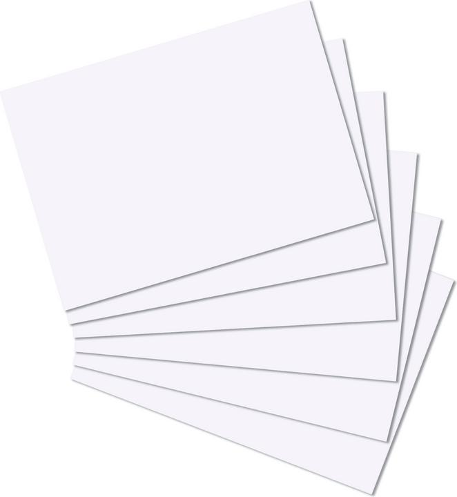 Herlitz Karteikarten A4 175 g/m2 Weiss Blanko (A4, 170 g/m², 100 x)