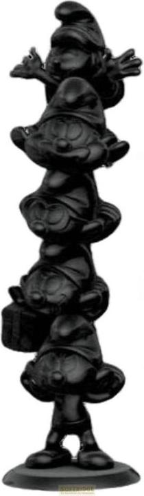 Actual product image Plastoy The Smurfs resin statue Smurf Column Black Edition 50 cm