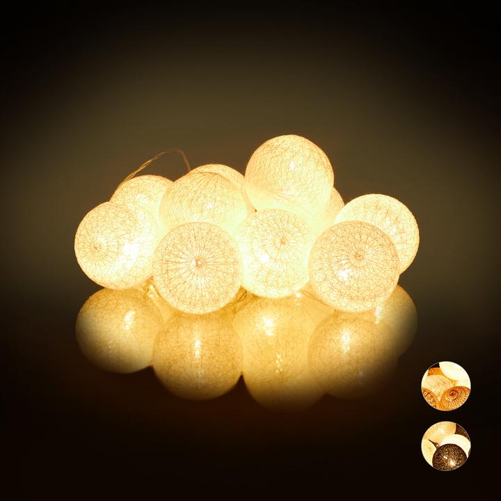 Immagine prodotto Relaxdays Catena di luci a LED 10 sfere luminose (0.06 m)