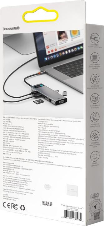 Actual product image Baseus CAHUB-CU0G (USB-C, 3 Ports)
