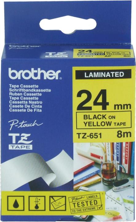 Image du produit Brother Bande laminée (2.40 cm, Jaune)