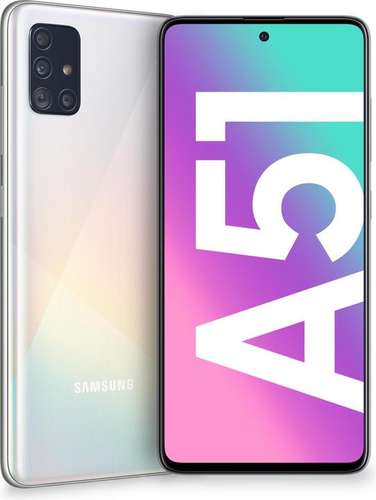 Image du produit Samsung Galaxy A51 EU (128 Go, Prisme Crush Blanc, 6.50", Double SIM + SD, 48 Mpx, 4G)