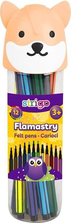 Teka Lisek Filzstifte 12 Farben STRIGO (Multicolore, 12 x)