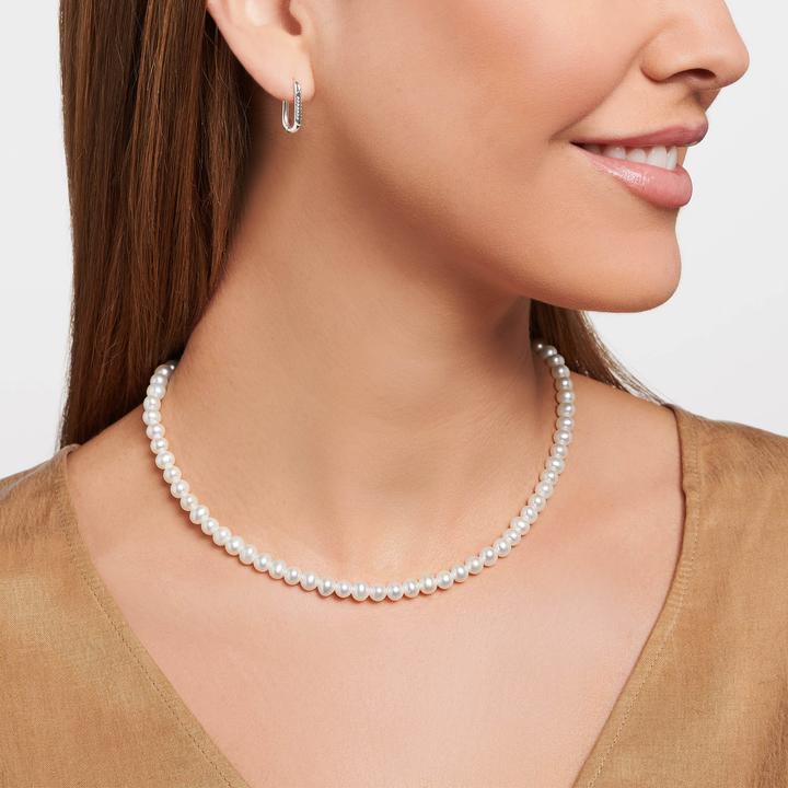 Actual product image Thomas Sabo Necklace pearls silver (925 sterling silver, Blackened, 40 - 45 cm)
