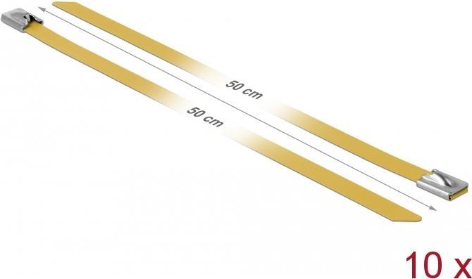 Produktbild Delock Edelstahlkabelbinder 500x7,9 10 Stk. (Metallkabelbinder, 500 mm, 10 Stk.)