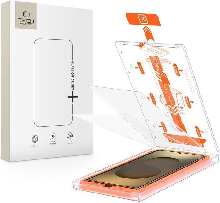 Produktbild 4Kom Tech-Protect Quick Set+ Panzerglas für Samsung Galaxy S25 Ultra - Transparent (1 Stück, Samsung Galaxy S25 Ultra)
