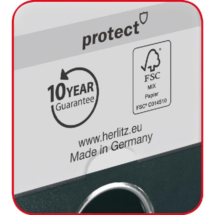 Produktbild Herlitz Ordner maX.file protect, Rückenbreite: 80 mm, orange DIN A4, PP-Kunststoffbezug, Kantenschutz, Einst (A4, 80 mm, 1 Stück)