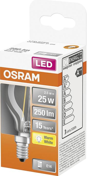 Actual product image Osram Star Classic P (E14, 2.50 W, 250 lm, 1 x, F)