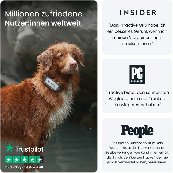 Image du produit Tractive GPS Dog (XL, Chien, Promenade, Jogging, Sport canin)