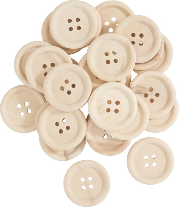 Actual product image VBS Wooden buttons "Nature", 25 pieces