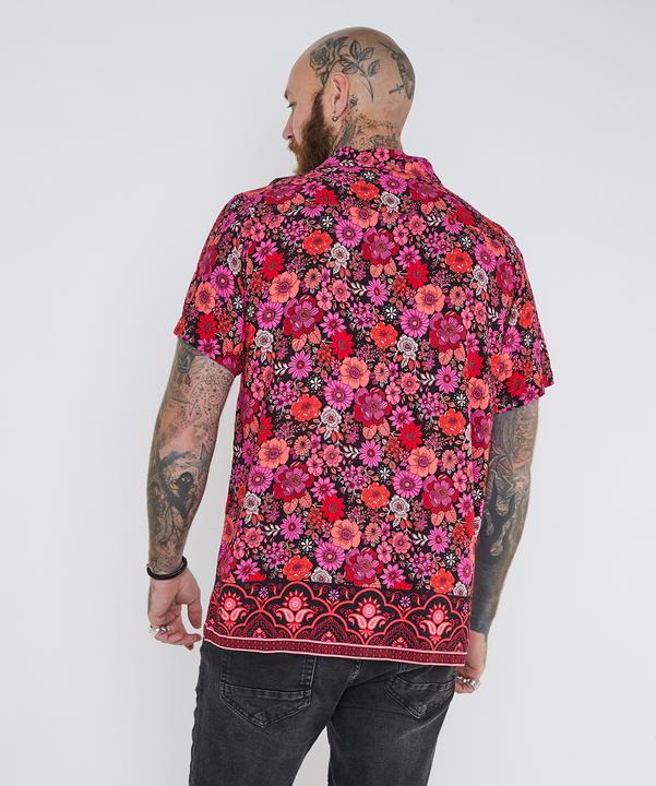 Actual product image Joe Browns Floral Print Short Sleeve Shirt (M)
