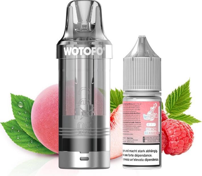 Produktbild Wotofo Nexpod Ersatzpod 7000 - Peach Berries (Himbeere, Erdbeere, Brombeere, Blaubeere, Pfirsich)