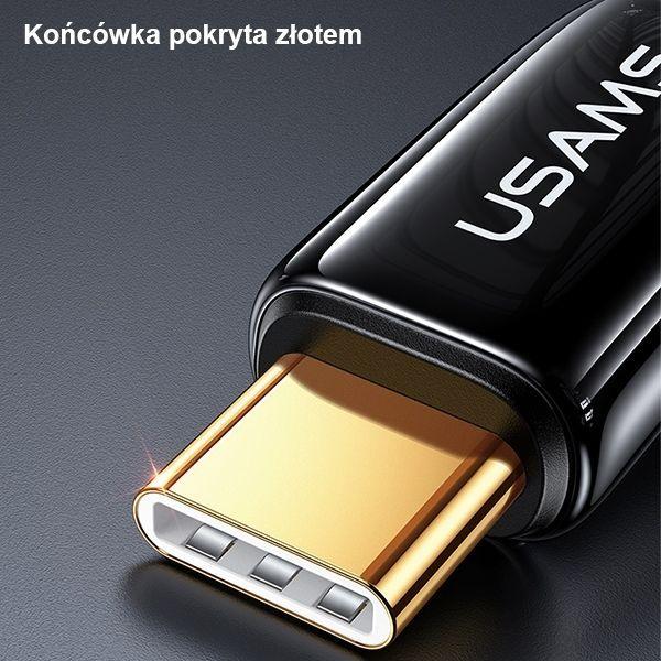 Actual product image Usams Charging Cable Type-C to Type-C - Black (2 m, USB 3.2 Gen 1, 240 W)