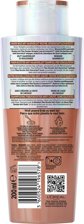 Produktbild L'Oréal Paris Elseve Fiber Booster (200 ml, Flüssiges Shampoo)