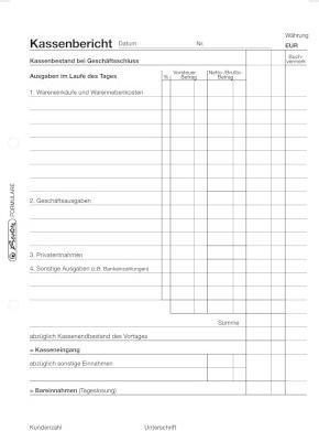 Produktbild Herlitz Formularbuch "Kassenbericht 501" DIN A5, 50 Blatt (50 x)