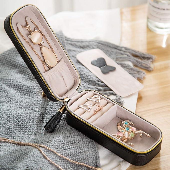 Produktbild Only-Bags.Store Travel Jewelry Box, Portable Jewelry Case, PU Jewelry Box, Small Jewelry Container, Jewelry Boxes