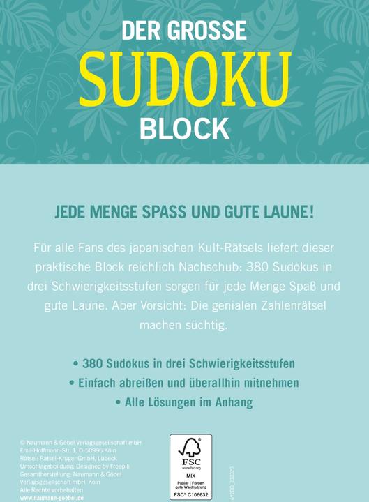 Immagine prodotto Der grosse Sudoku-Block Band 7 (Tedesco, 2023)