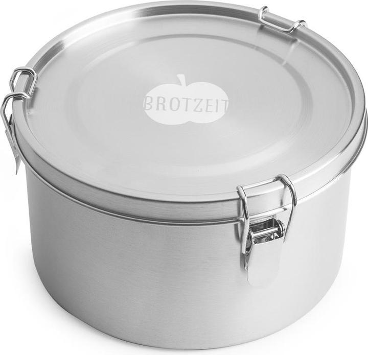Produktbild Brotzeit Grosse runde Edelstahl Lunchbox (1,8 l, auslaufsicher)