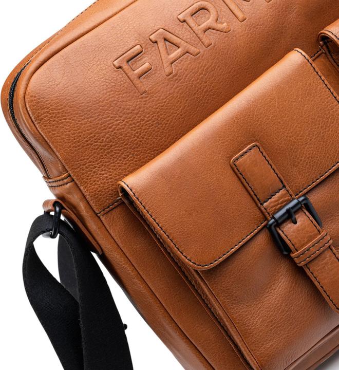 Actual product image Farmhood Memphis briefcases Messenger leather 38 cm laptop compartment