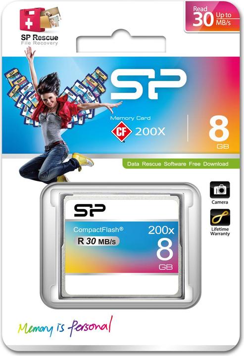 Immagine prodotto Silicon Power SP008GBCFC200V10 Scheda di memoria Compact Flash (8 GB, CF)