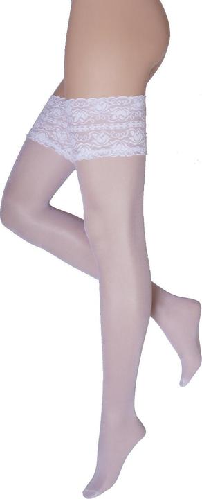 Immagine prodotto Levee Satin Sheers Calze autoreggenti, colore 100 bianco, taglia 48-50 (20 DEN, 48 - 50)