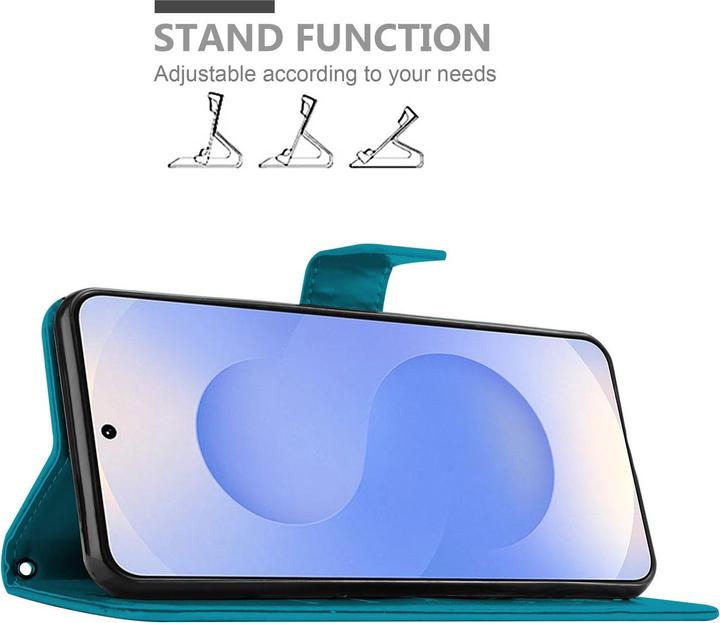 Produktbild Cadorabo Hülle für Samsung Galaxy S25 mit Blumen Muster (Samsung Galaxy S25)