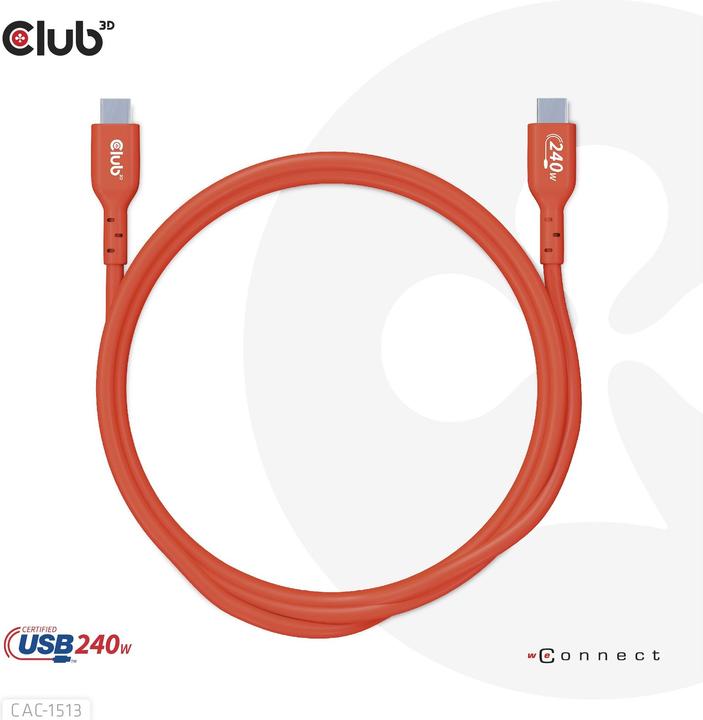 Actual product image Club 3D USB C - USB C (3 m, USB 2.0)