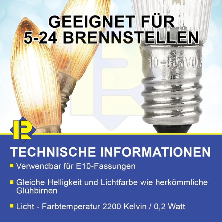 Produktbild Schuerzenfabrik LED-Spitzkerzen (10 x)